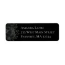Search for black and white floral return address labels Gothic