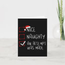 Search for naughty list christmas cards Santa
