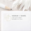 Search for monogram return address labels weddings Initials