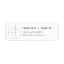 Search for monogram return address labels weddings Initials