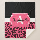 Search for pink leopard print blankets Girly