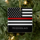 Search for fireman christmas tree decorations Emt
