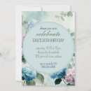 Search for blue hydrangea birthday invitations Elegant