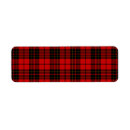 Search for red black plaid return address labels Tartan