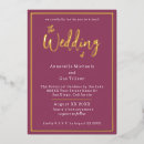 Search for fuchsia and gold wedding invitations Modern