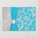 Search for turquoise silver wedding invitations Flowers