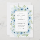 Search for serenity blue wedding invitations Watercolor