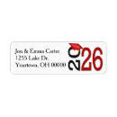 Search for red and black graduation return address labels High school
