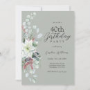 Search for winter 40th birthday invitations Watercolor