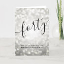 Search for 40th birthday thank you cards Silver