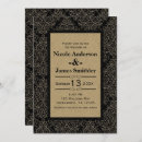 Search for black gold damask wedding invitations Modern