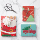 Search for vintage santa claus wrapping paper Green