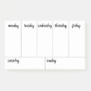 Search for days of the week post it notes Calendar