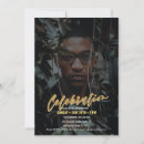 Search for grad party invitations Black and gold