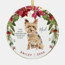 Search for yorkshire terrier christmas tree decorations Red and green