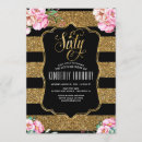 Search for black and gold 60th birthday invitations Floral