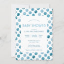 Search for polka dot invitations Baby blue