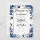 Search for blue anniversary invitations Silver