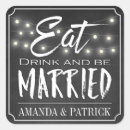 Search for eat drink and be married stickers Vintage