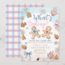 Search for gingerbread gender reveal invitations What's baking