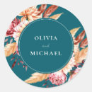 Search for floral chic wedding stickers Modern