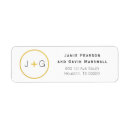 Search for circle monogram return address labels Black