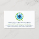 Search for eye doctor business cards Vision care