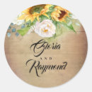 Search for rustic sunflower wedding stickers Wood