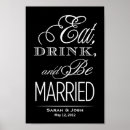 Search for eat drink and be married posters Black
