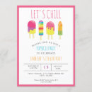 Search for lets chill party invitations Popsicles
