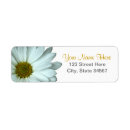 Search for white daisy return address labels Elegant