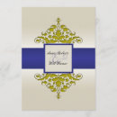 Search for ivory damask wedding invitations Gold