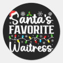 Search for waitress stickers Santa claus