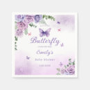 Search for purple floral napkins Butterfly