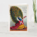 Search for peacock christmas cards Vintage
