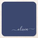 Search for blue and white coasters Initials