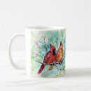 Search for bird art coffee mugs Red