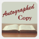 Search for autographed copy stickers Signed by the author