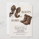 Search for brown gender reveal invitations Boots or bows