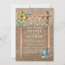 Search for rustic burlap wedding invitations Sunflower