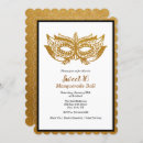 Search for masquerade sweet 16 invitations Glitter