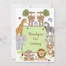 Search for safari animals thank you cards A little wild one