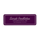 Search for gold and purple return address labels Simple