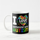 Search for someone with autism mugs Heart