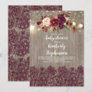 Search for lace baby shower invitations Rustic