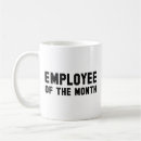 Search for employee of the month mugs Funny