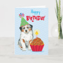 Search for aussie birthday cards Australian shepherd