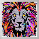 Search for realistic drawings posters Lion drawing