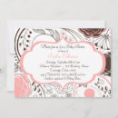 Search for pink flower baby shower invitations Vintage