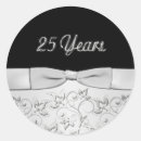 Search for 25 years stickers Black
